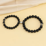 Adjustable Beads Chain Bracelet for Couples with Engraved Name