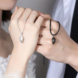 Magnetic Couple Necklace Gothic Punk Heart Pendant Wedding Gift