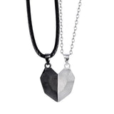 Magnetic Couple Necklace Gothic Punk Heart Pendant Wedding Gift