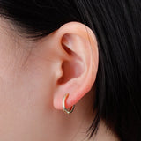 S925 Sterling Silver 1 Row CZ Stone Claw Setting Stud Earrings