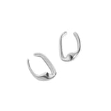 925 Sterling Silver Wave Twist Cuff CLIP Earrings