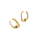 925 Sterling Silver Wave Twist Cuff CLIP Earrings