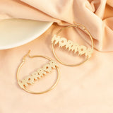 Personalized Hoop Earrings Horror Circle Stainless steel Halloween Party Jewelry