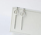 925 Silver Geometric Dangle Earrings with Ball GTLE1482