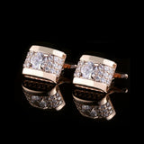Rhinestone Mens Cufflinks Shirt Cuff Links Wedding Party Gift