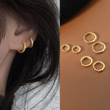 Sterling Silver Small Hoop Earrings for Women Hip-Hop Punk Cartilage Piercing
