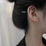 Sterling Silver Small Hoop Earrings for Women Hip-Hop Punk Cartilage Piercing