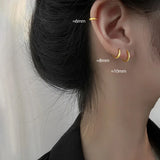 Sterling Silver Small Hoop Earrings for Women Hip-Hop Punk Cartilage Piercing