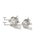 S925 Silver Moissanite Stud Earring Hip Hop Rapper Jewelry