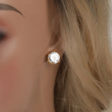 S925 Silver Moissanite Stud Earring Hip Hop Rapper Jewelry