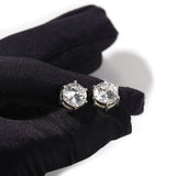 S925 Silver Moissanite Stud Earring Hip Hop Rapper Jewelry