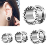 Titanium Steel Ear Gauges Rivet Ear Plugs Tunnels Punk Piercing Body Jewelry