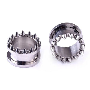 Titanium Steel Ear Gauges Rivet Ear Plugs Tunnels Punk Piercing Body Jewelry