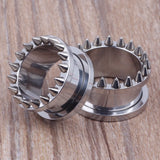 Titanium Steel Ear Gauges Rivet Ear Plugs Tunnels Punk Piercing Body Jewelry