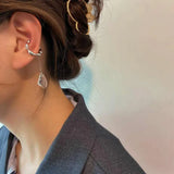 Geometric Ear Bone Clip Earring - Tassel Pendant for Women