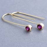 Small U Shape Earring Cubic Zirconia Studs Women Girls Birthday Gift