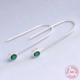 Small U Shape Earring Cubic Zirconia Studs Women Girls Birthday Gift