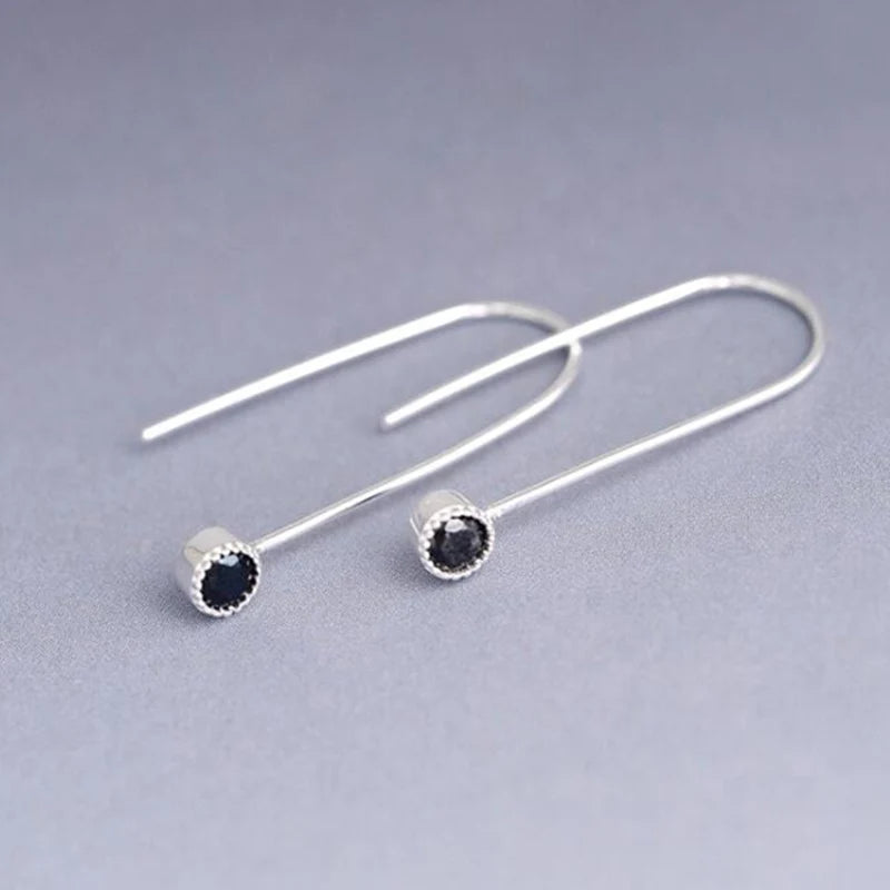 Small U Shape Earring Cubic Zirconia Studs Women Girls Birthday Gift