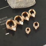 Stainless Steel Flower Ear Gauge Plugs And Tunnels 6-16Mm