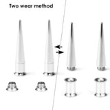 Stainless Steel Screw Fit Ear Taper 2 In 1 Plug Tunnel Piercing Expander 2-14mm
