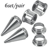 Stainless Steel Screw Fit Ear Taper 2 In 1 Plug Tunnel Piercing Expander 2-14mm
