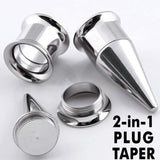 Stainless Steel Screw Fit Ear Taper 2 In 1 Plug Tunnel Piercing Expander 2-14mm