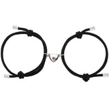 Heart Magnetic Couple Bracelet Steel Pendant Friendship Rope Magnet Jewelry