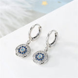 Vintage Zircon Sun Hoop Earrings Metal Crystal Small Circle Earrings