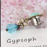 1Pair Vintage Boho Ear Gauges Stainless Steel Flower Ear Plug Earring Tunnel