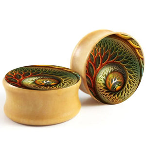 Wood Ear Gauge Plugs And Tunnels Flesh 6-16Mm Ear Stretcher Plugs