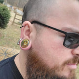 Wood Ear Gauge Plugs And Tunnels Flesh 6-16Mm Ear Stretcher Plugs