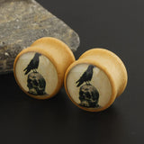 Wood Ear Gauge Plugs And Tunnels Flesh 6-16Mm Ear Stretcher Plugs