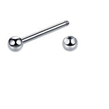 Zircon Stone Nipple Piercing Titanium Tongue Rings Barbell 12mm 14mm