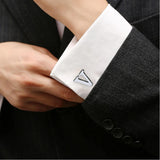 26 Letters A-Z French Shirt Cuff Brass Silver Cufflinks Gemelos Bouton