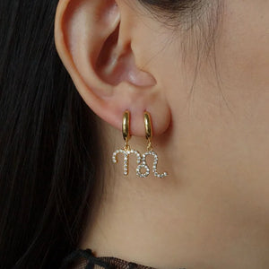Zodiac Constellation Hoop Earrings for Women