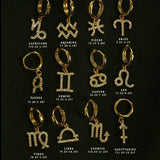 Zodiac Constellation Hoop Earrings for Women
