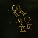 Zodiac Constellation Hoop Earrings for Women