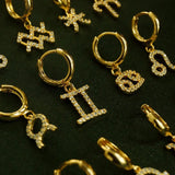 Zodiac Constellation Hoop Earrings for Women