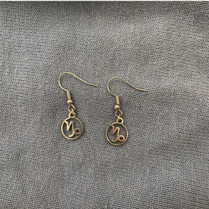 Zodiac Sign Hoop Earrings Personality Women 12 Constellation
