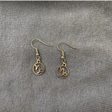Zodiac Sign Hoop Earrings Personality Women 12 Constellation