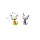 1Pc Surgical Steel Flower Star 16G Earrings for Women