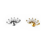 1Pc Surgical Steel Flower Star 16G Earrings for Women