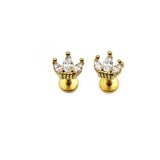 1Pc Surgical Steel Flower Star 16G Earrings for Women
