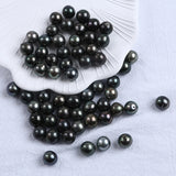 11-13mm Natural Tahiti Pearl Loose Bead No Hole for DIY Earrings Necklace