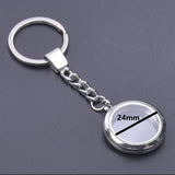 Stainless Steel Glass Floating Memory Locket Pendant Keyring