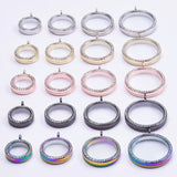 Round Glass Living Picture Locket Pendant Memory Relicario Coin Holder