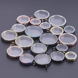 Round Glass Living Picture Locket Pendant Memory Relicario Coin Holder
