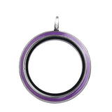 30mm Enamel Round Glass Memory Floating Locket Pendant DIY Living Medail