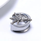 316L Stainless Steel Goat Ear Tunnel Plugs Gauges Flesh Piercing Expander Plug
