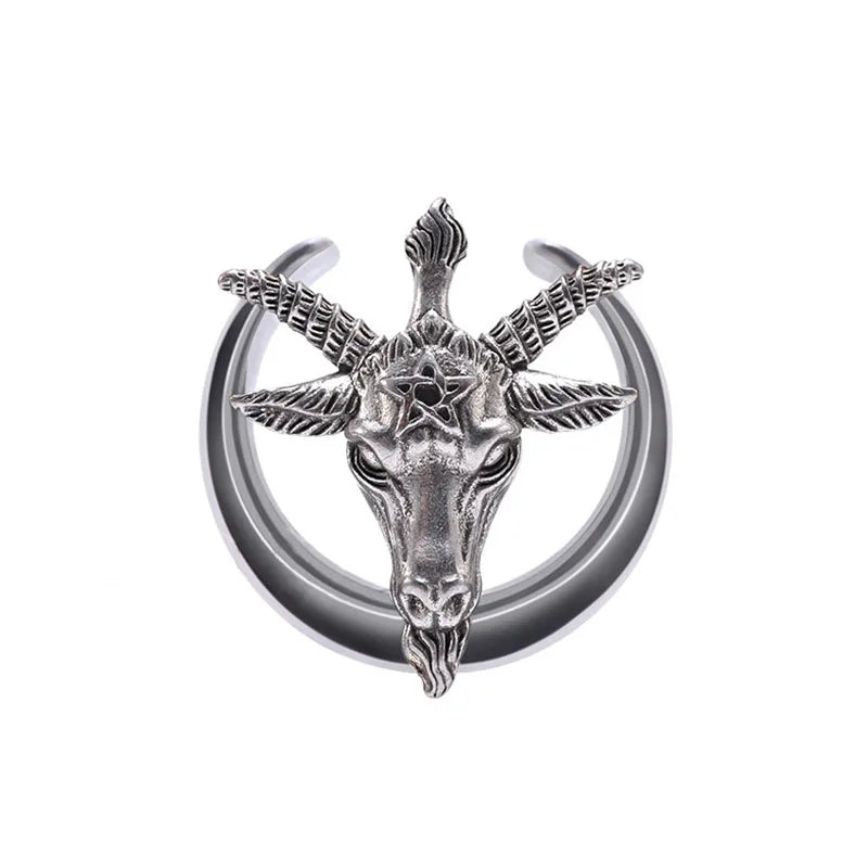 316L Stainless Steel Goat Ear Tunnel Plugs Gauges Flesh Piercing Expander Plug